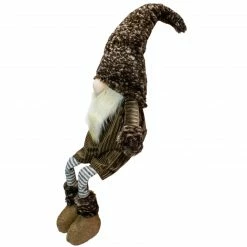Northlight 34" Brown And Gray Sitting Christmas Gnome With Striped Dangling Legs -Northlight Shop northlight su88408 2 sample 51888.1664033317
