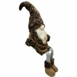 Northlight 34" Brown And Gray Sitting Christmas Gnome With Striped Dangling Legs -Northlight Shop northlight su88408 3 sample 43903.1601429473