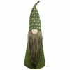 Northlight 14" Green And White Cone Gnome Christmas Tabletop Decor