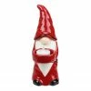 Northlight 8.25" Red And White Ceramic Christmas Gnome Tealight Candle Holder
