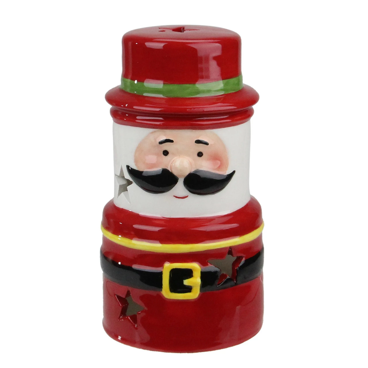 Northlight 5.5" Red Ceramic Santa Gnome Christmas Tealight Candle Holder 1 Northlight 5.5" Red Ceramic Santa Gnome Christmas Tealight Candle Holder