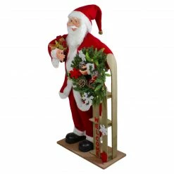 Northlight 3' Santa Claus Holding A Wooden Sleigh "Welcome" Christmas Sign 7 Northlight 3' Santa Claus Holding A Wooden Sleigh "Welcome" Christmas Sign -Northlight Shop northlight tj27581 3 94987.1665610436
