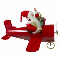 Northlight 32" Waving Santa Delivering Presents On A Plane Christmas Decoration -Northlight Shop northlight tj27582 2 52023.1665610433