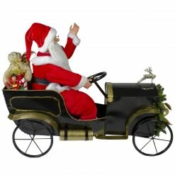 Northlight 33" Santa Delivering Presents In A Black And Gold Vintage Car Christmas Decoration -Northlight Shop northlight tj27583 2 80760.1665580043