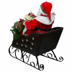 Northlight 32" Red Traditional Jolly Santa Claus In Jewel Sleigh Christmas Figurine -Northlight Shop northlight tj38544 2 56688.1597451820