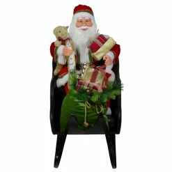 Northlight 32" Red Traditional Jolly Santa Claus In Jewel Sleigh Christmas Figurine -Northlight Shop northlight tj38544 3 53571.1597451819