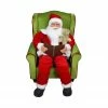 Northlight 32" Santa Claus Sitting In Green Arm Chair Christmas Figure