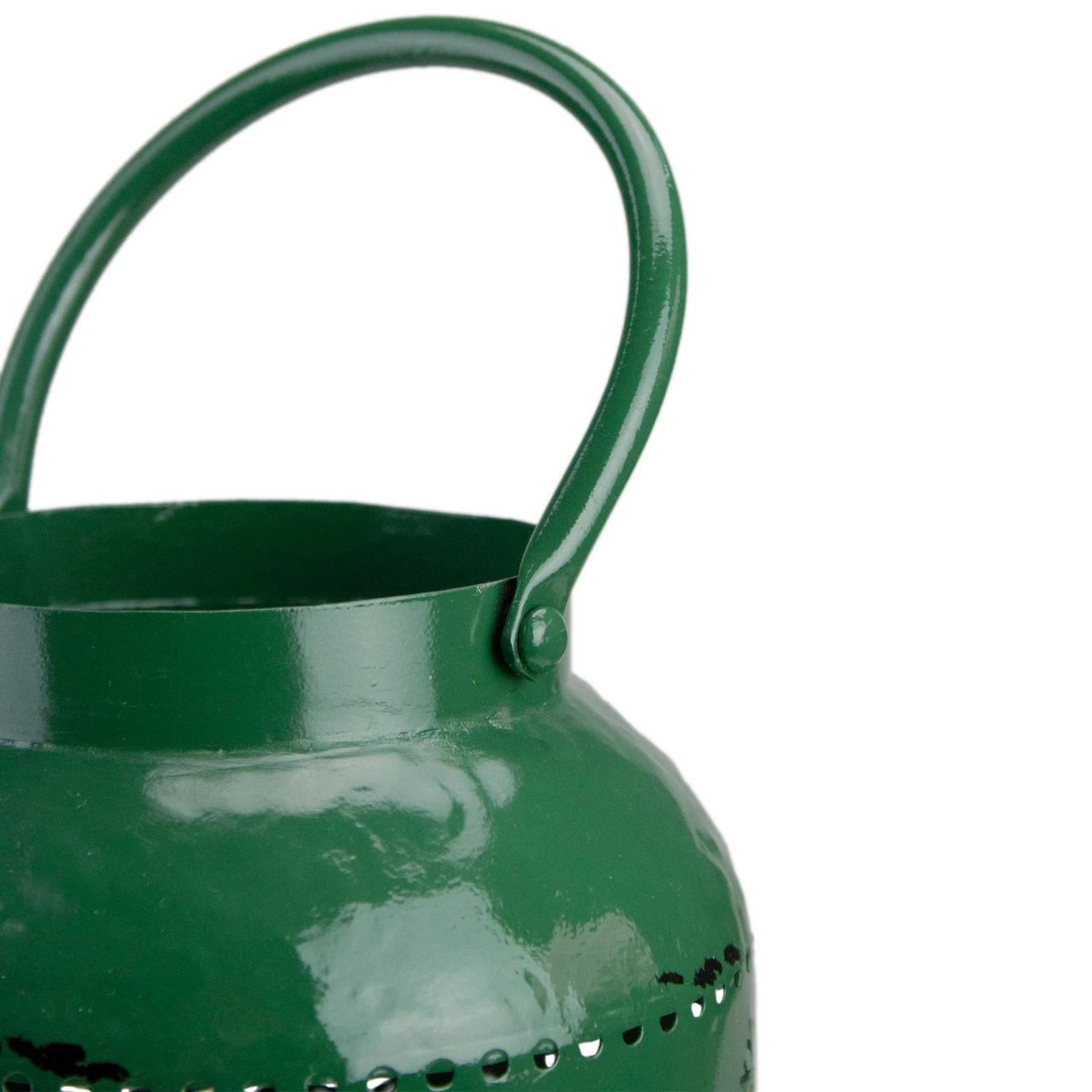 Northlight 10" Green Snowflake Cutout Christmas Candle Lantern- Metal 2 Northlight 10" Green Snowflake Cutout Christmas Candle Lantern- Metal - Image 2