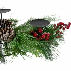 Northlight 32" Iced Mixed Pine, Berries And Pine Cones Christmas Pillar Candle Holder -Northlight Shop northlight vm26551 3 96124.1588355767