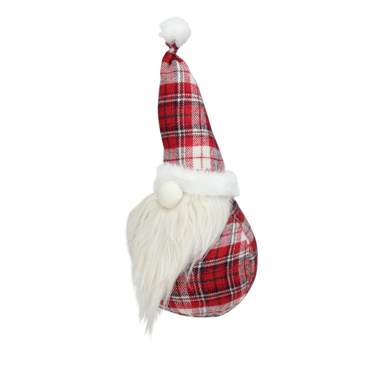 Northlight 12" Red Plaid Santa Gnome Table Top Christmas Figure 2 Northlight 12" Red Plaid Santa Gnome Table Top Christmas Figure - Image 2