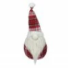 Northlight 12" Red Plaid Santa Gnome Table Top Christmas Figure