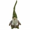 Northlight 12" Green And Brown Sitting Gnome Christmas Figure