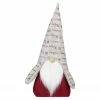 Northlight 12" Red And Gray "Happy Christmas" Gnome Figure
