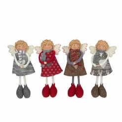 Northlight Set Of 4 Standing Angel Sisters Christmas Decor 9"