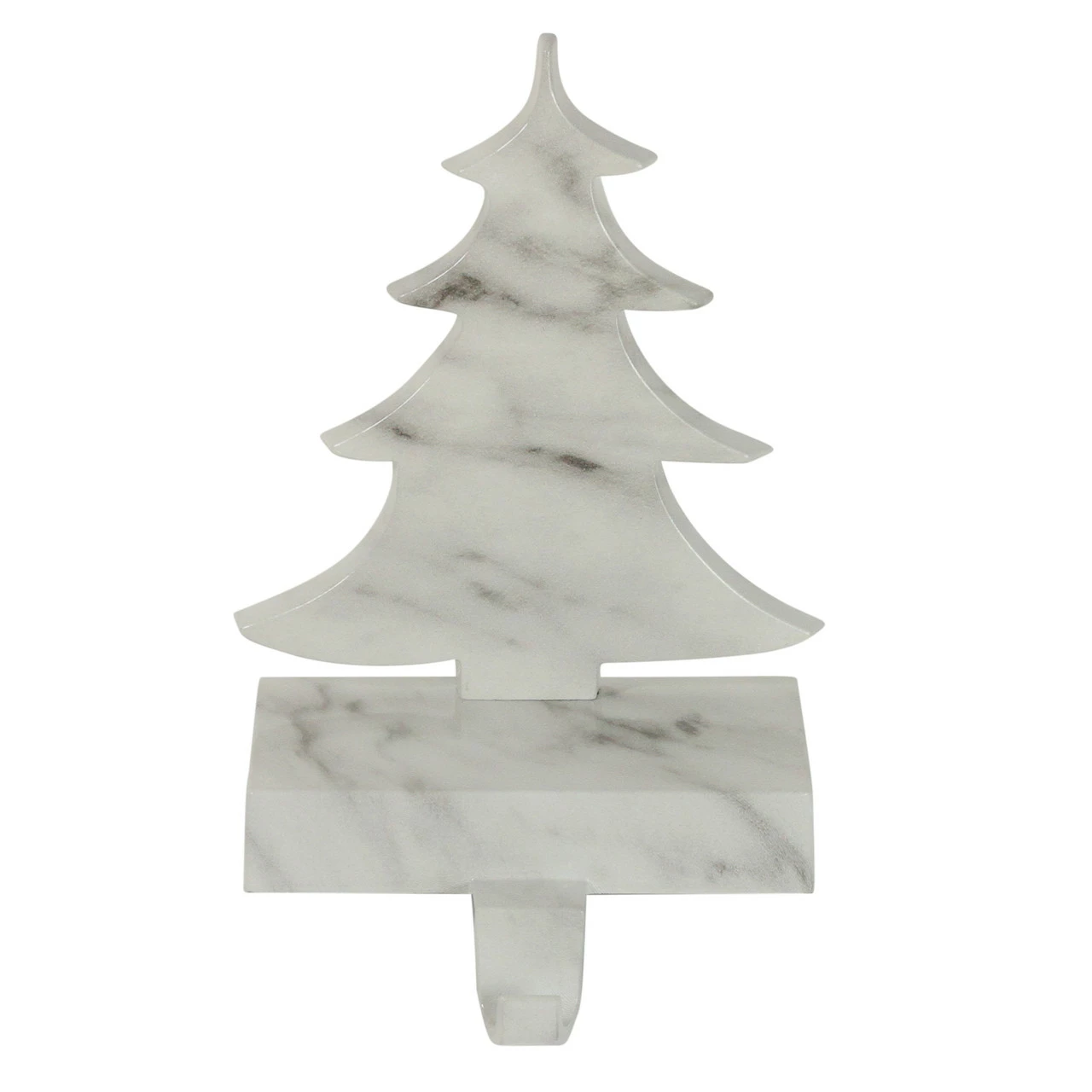 Northlight 8" White And Black Marbled Christmas Tree Stocking Holder 1 Northlight 8" White And Black Marbled Christmas Tree Stocking Holder
