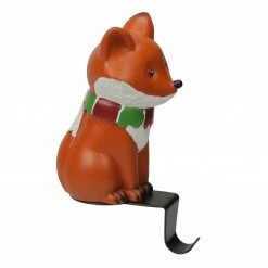 Northlight 9" Standing Fox Wearing A Striped Scarf Christmas Stocking Holder -Northlight Shop northlight wy15243 1 34799.1587644067
