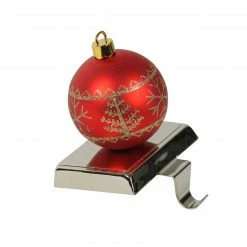 Northlight 5.5" Red And Gold Snowflake And Christmas Tree Ball Ornament Stocking Holder -Northlight Shop northlight wy15259 1 35205.1664901050