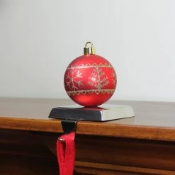 Northlight 5.5" Red And Gold Snowflake And Christmas Tree Ball Ornament Stocking Holder -Northlight Shop northlight wy15259 4 23037.1664901050