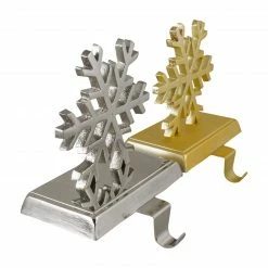Northlight Set Of 2 Gold And Silver Shiny Snowflake Christmas Stocking Holders -Northlight Shop northlight wy89055 1 13634.1608779930