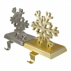 Northlight Set Of 2 Gold And Silver Shiny Snowflake Christmas Stocking Holders -Northlight Shop northlight wy89055 2 38327.1608866613