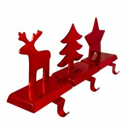 Northlight Reindeer, Christmas Tree, And Star Metallic Red Christmas Stocking Holders -Northlight Shop northlight wy89069 1 89663.1616684979