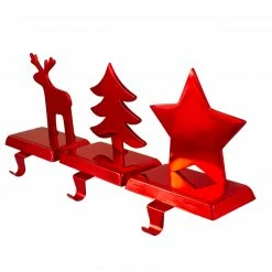Northlight Reindeer, Christmas Tree, And Star Metallic Red Christmas Stocking Holders -Northlight Shop northlight wy89069 2 35094.1616684979