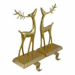 Northlight Set Of 2 Gold Standing Reindeer Christmas Stocking Holders 9.75" -Northlight Shop northlight wy89070 1 21518.1616684972