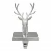 Northlight 8" Shiny Silver Deer Head Christmas Stocking Holder