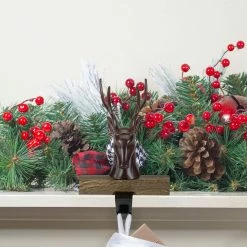 Northlight 7.5" Brown Marbled Buck Deer Head Christmas Stocking Holder -Northlight Shop northlight wy89077 5 74431.1608866611