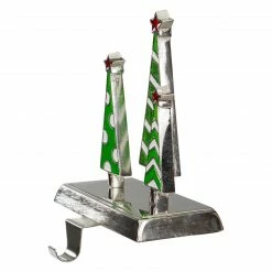 Northlight 7" Silver, Green And White Christmas Tree Trio Stocking Holder -Northlight Shop northlight wy89086 2 35282.1666434634