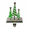 Northlight 7" Silver, Green And White Christmas Tree Trio Stocking Holder