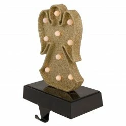 Northlight Gold Glittered LED Lighted Angel Christmas Stocking Holder 7" -Northlight Shop northlight wy92558 4 updated 66850.1661885781