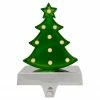 Northlight Shiny Green LED Lighted Christmas Tree Stocking Holder 7"
