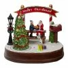 Northlight 8" Lighted Winter Christmas Scene With Music And A Turning Tree
