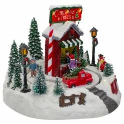 Northlight 9" Lighted And Animated Christmas Tree Farm Winter Scene With Moving Cars -Northlight Shop northlight xh90626 1 19548.1663615656