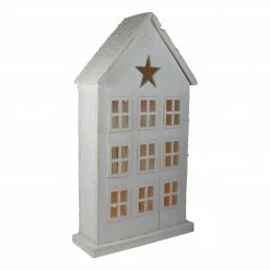 Northlight 30" Snow-Covered Rustic White Wooden House Christmas Tabletop -Northlight Shop northlight y90257 1 22122.1605926304