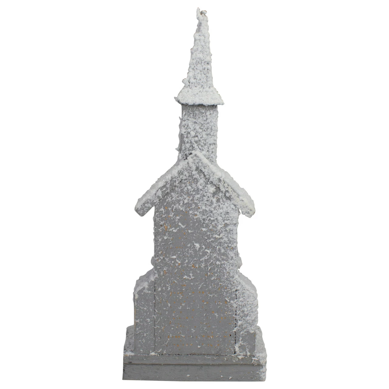 Northlight 16" Lighted White And Gray Snowy Church Christmas Tabletop Decoration 4 Northlight 16" Lighted White And Gray Snowy Church Christmas Tabletop Decoration - Image 4