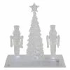 Northlight 9" LED Lighted Icy Crystal Nutcracker And Christmas Tree Decoration