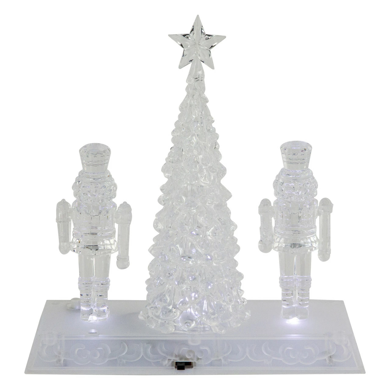 Northlight 9" LED Lighted Icy Crystal Nutcracker And Christmas Tree Decoration 6 Northlight 9" LED Lighted Icy Crystal Nutcracker And Christmas Tree Decoration - Image 6