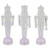 Northlight Set Of 3 LED Lighted Icy Crystal Nutcracker Christmas Figurines 7.5"