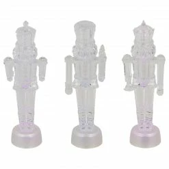 Northlight Set Of 3 LED Lighted Icy Crystal Nutcracker Christmas Figurines 7.5" -Northlight Shop northlight y92102 3 updated 75528.1665346765