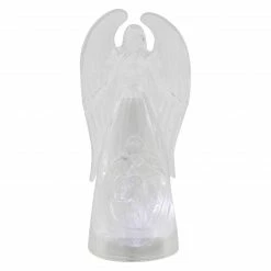 Northlight 9" LED Lighted Icy Crystal Angel And Nativity Scene Christmas Figurine