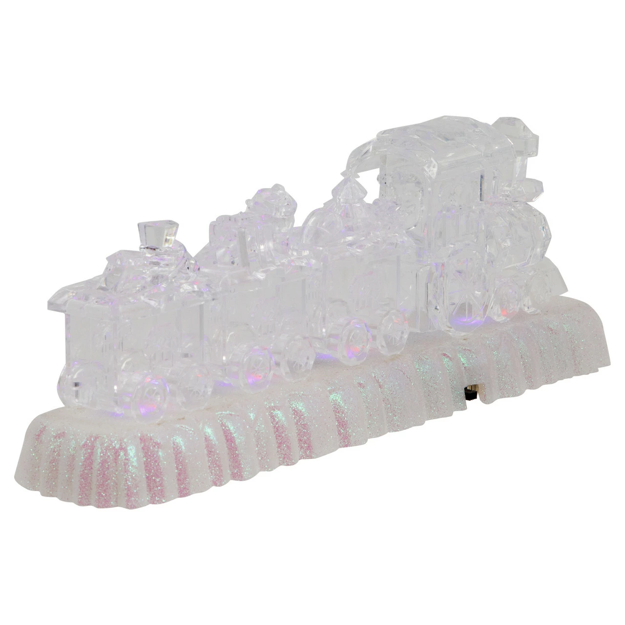 Northlight 12" LED Lighted Musical Icy Crystal Locomotive Train Christmas Decoration 4 Northlight 12" LED Lighted Musical Icy Crystal Locomotive Train Christmas Decoration - Image 4