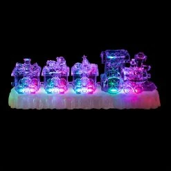 Northlight 12" LED Lighted Musical Icy Crystal Locomotive Train Christmas Decoration 8 Northlight 12" LED Lighted Musical Icy Crystal Locomotive Train Christmas Decoration -Northlight Shop northlight y92107 black 30816.1661885802
