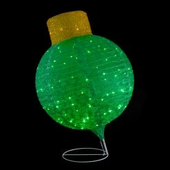 Northlight 38" LED Lighted Twinkling Green Tinsel Onion Ornament Outdoor Christmas Decoration -Northlight Shop northlight ye92358 onblack 76357.1665580056