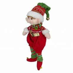 Northlight 15" Red And Green Plush Jingle Bell Boy Elf Christmas Figure -Northlight Shop northlight yh88755 3 95670.1665346765