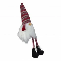 Northlight 23" Red And Gray Striped Christmas Santa Gnome With Dangling Legs -Northlight Shop northlight yj02255 1 96026.1587645151