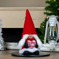 Northlight 13.5" Red And Gray Smiling Woman Christmas Gnome Tabletop Figure -Northlight Shop northlight yj36282 b 5 72556.1587645150