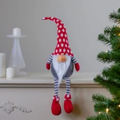 Northlight 24" Gray And Red Hanging Leg With Polka-Dot Snow Cap Smiling Gnome 5 Northlight 24" Gray And Red Hanging Leg With Polka-Dot Snow Cap Smiling Gnome -Northlight Shop northlight yj36284 a 4 53873.1587645152