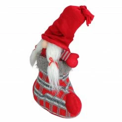 Northlight 14.5" Red And Gray "Isolde" Gnome In Christmas Stocking Tabletop Decoration -Northlight Shop northlight yj37591 1 20079.1664292928